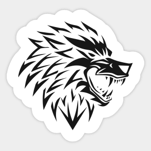 Wolf head symbol icon logo Sticker